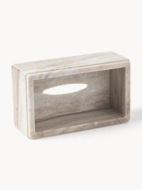 Marmor-Kosmetiktuchbox Simba, Marmor, Beige, marmoriert, B 26 x T 15 cm