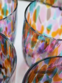 Bicchieri da acqua fatti a mano Splash 6 pz, Vetro, Multicolore, Ø 7 x Alt. 10 cm, 250 ml