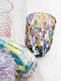 Bicchieri da acqua fatti a mano Splash 6 pz, Vetro, Multicolore, Ø 7 x Alt. 10 cm, 250 ml