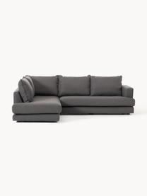 Ecksofa Tribeca, Bezug: 100 % Polyester Der hochw, Gestell: Massives Kiefernholz, Webstoff Anthrazit, B 274 x T 192 cm, Eckteil links