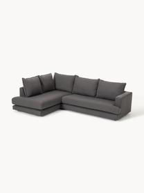 Ecksofa Tribeca, Bezug: 100 % Polyester Der hochw, Gestell: Massives Kiefernholz, Webstoff Anthrazit, B 274 x T 192 cm, Eckteil links