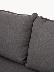 Sofa narożna Tribeca, Tapicerka: 100% poliester Dzięki tka, Stelaż: lite drewno sosnowe, Nogi: lite drewno sosnowe lakie, Antracytowa tkanina, S 274 x G 192 cm, lewostronna