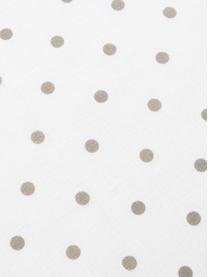 Dubbelzijdig dekbedovertrek Lilca, Katoen, Bovenzijde: wit, grijs. Onderzijde: wit, 140 x 200 cm