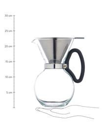 Cafetière Daisy van glas met afneembare filter, Pot: borosilicaatglas, Filter en bevestiging: edelstaal, Transparant, edelstaalkleurig, Ø 15 x H 23 cm