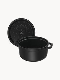 Ronde braadpan La Cocotte uit gietijzer, Geëmailleerd gietijzer, Zwart, goudkleurig, Ø 26 cm x H 17 cm, 5,3 L