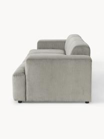 Cord-Sofa Melva (4-Sitzer), Bezug: Cord (92 % Polyester, 8 %, Gestell: Massives Kiefernholz, Spe, Füße: Kunststoff Dieses Produkt, Cord Grau, B 319 x T 101 cm