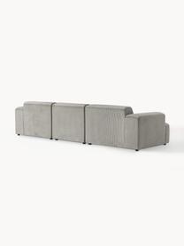 Cord-Sofa Melva (4-Sitzer), Bezug: Cord (92 % Polyester, 8 %, Gestell: Massives Kiefernholz, Spe, Cord Grau, B 319 x T 101 cm