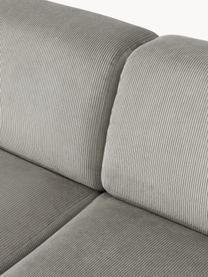 Canapé 4 places en velours côtelé Melva, Velours côtelé gris, larg. 319 x prof. 101 cm