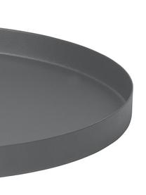 Decoratief dienblad Reo in grijs, Gecoat metaal, Grijs, Ø 37 x H 3 cm