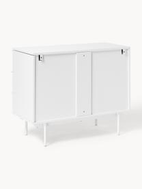 Commode en bois Elona, Blanc, larg. 100 x haut. 80 cm