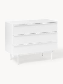 Commode en bois Elona, Blanc, larg. 100 x haut. 80 cm