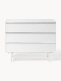 Commode en bois Elona, Blanc, larg. 100 x haut. 80 cm