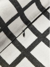 Katoenen kussenhoes Contemporary, Katoen, Gebroken wit, antraciet, B 60 x B 60 cm