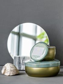 Runder Kosmetikspiegel Humana mit Marmorfuss, Spiegelfläche: Spiegelglas, Grau, marmoriert, B 17 x H 19 cm