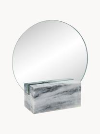 Espejo tocador redondo de mármol Humana, Espejo: cristal, Mármol gris, An 17 x Al 19 cm