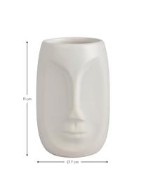 Vaso cepillo de dientes Urban, Cerámica, Blanco, Ø 7 x Al 11 cm