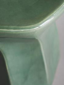 Sgabello fatto a mano Modern, Gres, Verde salvia, Larg. 36 x Alt. 43 cm