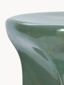 Ručně vyrobená stolička Modern, Kamenina, Šalvějově zelená, Š 36 cm, V 43 cm