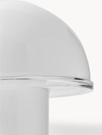Kleine tafellamp Onfale, mondgeblazen, Opaalglas, mondgeblazen, Biały, Ø 20 x H 26 cm