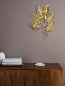 Décoration murale Beech Leaves, Métal, enduit, Couleur laitonnée, larg. 48 x haut. 62 cm