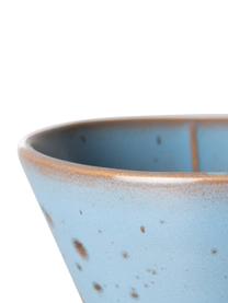 Handgemachter Kaffee Dripper 70's im Retro Style, Steingut, Blau, Schwarz, Ø 12 x H 11 cm