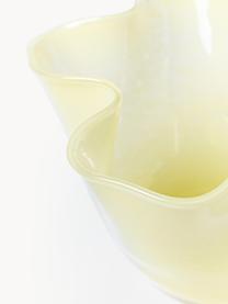 Ručne fúkaná sklenená dekoračná miska Inaya, Fúkané sklo, Žltá, Ø 29 x V 15 cm