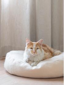 Katzenbett Donut, Bezug: 70 % Baumwolle, 15 % Poly, Hellbeige, Ø 60 x H 12 cm