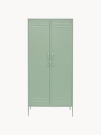 Petite armoire Twinny, Métal, enduit, Vert sauge, larg. 85 x haut. 183 cm