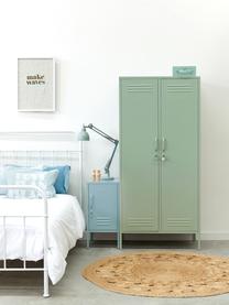 Petite armoire Twinny, Métal, enduit, Vert sauge, larg. 85 x haut. 183 cm