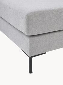 Schlafsofa Luna (3-Sitzer) mit Matratze, Bezug: 100 % Polyester Der strap, Gestell: Massives Buchenholz, Schi, Füße: Metall, galvanisiert Dies, Webstoff Grau, B 270 x T 184 cm, Eckteil rechts