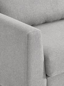 Schlafsofa Luna (3-Sitzer) mit Matratze, Bezug: 100 % Polyester Der strap, Gestell: Massives Buchenholz, Schi, Füße: Metall, galvanisiert Dies, Webstoff Grau, B 270 x T 184 cm, Eckteil rechts