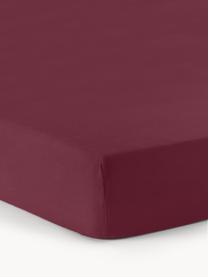 Topper-Spannbettlaken Biba, Flanell, Webart: Flanell, Weinrot, B 200 x L 200 cm, H 15 cm