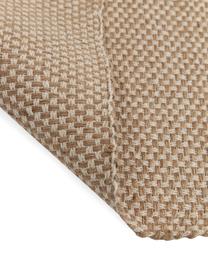 Tafelloper Mala met franjes, 55% katoen, 45% jute, gevlochten, Beige, lichtbruin, B 35 x L 200 cm