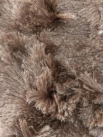 Tapis shaggy longs poils Jimmy, 100 % polyester, certifié GRS, Taupe, larg. 80 x long. 150 cm (taille XS)