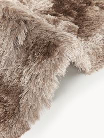 Tapis shaggy longs poils Jimmy, 100 % polyester, certifié GRS, Taupe, larg. 80 x long. 150 cm (taille XS)