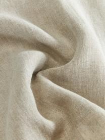 Gewassen linnen kussenhoes Candice in beige, 100% linnen, Beige, B 50 x L 50 cm