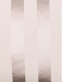 Kussenhoes Sue in beige met glanzende strepen, 70% katoen, 30% polyester, Beige, 40 x 40 cm