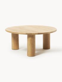 Mesa de centro redonda de madera de roble Didi, Madera de roble maciza barnizada

Este producto está hecho de madera de origen sostenible y con certificación FSC®., Madera de roble barnizada, Ø 80 cm