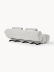 Teddy-Schlafsofa Caterpillar (3-Sitzer), Bezug: Teddy (100 % Polyester) D, Teddy Hellgrau, B 203 x T 128 cm