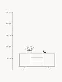 Lámpara de mesa soplada regulable VL Studio, Pantalla: vidrio opalino soplado, Estructura: aluminio recubierto, Cable: plástico, Negro, Ø 32 x Al 31 cm