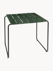 Mesa artesanal para exterior Ocean, Estructura: acero reciclado recubiert, Tablero: restos marinos reciclados, Verde oscuro, negro, An 79 x Al 74 cm