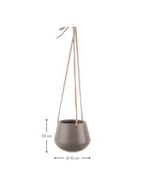 Hangende plantenpot Skittle van keramiek, Keramiek, Grijs, Ø 12 x H 10 cm