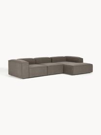 Modulares Ecksofa Lennon aus Bouclé, Bezug: Bouclé (100 % Polyester) , Gestell: Massives Kiefernholz, Spe, Bouclé Greige, B 327 x T 180 cm, Eckteil links