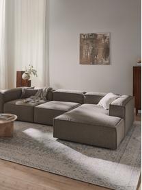 Narożna sofa modułowa Bouclé Lennon, Tapicerka: Bouclé (100% poliester) D, Stelaż: lite drewno sosnowe, skle, Nogi: tworzywo sztuczne Ten pro, Greige Bouclé, S 327 x G 180 cm, lewostronna