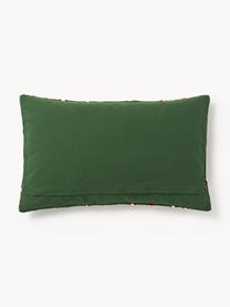 Housse de coussin avec slogan brodé Whatever, Rouge, vert foncé, larg. 30 x long. 50 cm