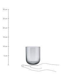 Wassergläser Fuum in Grau, 4 Stück, Glas, Grau, transparent, Ø 8 x H 9 cm, 300 ml