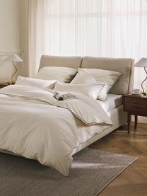 Baumwollperkal-Bettdeckenbezug Daria mit Keder, Webart: Perkal Fadendichte 200 TC, Cremeweiß, Olivgrün, B 200 x L 200 cm