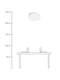 Plafoniera bianca a LED Zon, Paralume: alluminio rivestito, Bianco, Ø 40 x Alt. 6 cm