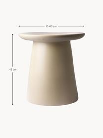 Table d'appoint Dunstan, Grès cérame, Beige, Ø 40 x haut. 43 cm