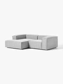 Modulares Ecksofa Lennon, Bezug: 100 % Polyester Der strap, Gestell: Massives Kiefernholz, Spe, Füße: Kunststoff Dieses Produkt, Webstoff Grau, B 238 x T 180 cm, Eckteil links